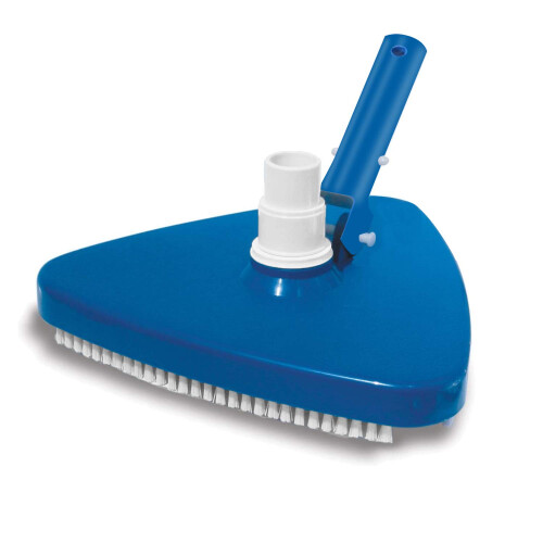 Weighted Triangular Pool Vacuum Head for Vinyl Inground and Above Ground Pools, Bright Blue Durable Design