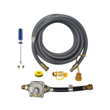 Natural Gas Conversion Kit for Weber Spirit 210/215, Easy DIY Install with 10ft Hose and Brass Orifices