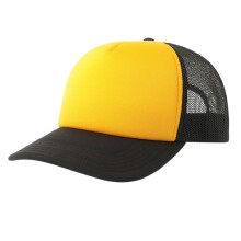 (One Size, Yellow/Black) Atlantis Unisex Adult Rapper-S 5 Panel Recycled Mid Visor Trucker Cap