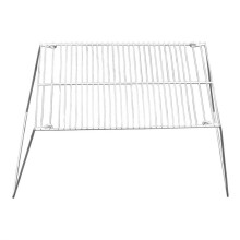 Portable BBQ Grill Stainless Steel Folding Mini Grill for Outdoor Camping BBQ, Easy Carry, Silver L