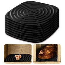Set of 6 Washable Chicken Coop Nesting Mats, Breathable Sponge Nest Box Liners for Egg Protection, Black