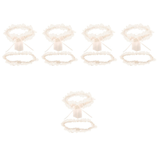 5Sets Beige Spitzenbeinstulpen Hochzeitsset Für 2