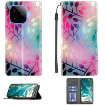 Wallet Case PU Leather Magnetic Flip Cover with Tempered Glass and Kickstand for Vivo iQOO Neo 10R