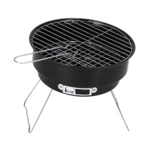 10 Inch Portable Charcoal Grill, Durable Iron Small BBQ Grill for Camping, Picnic and Home Use