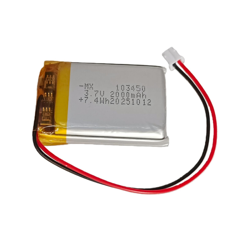 3.7V 103450 2000Mah Lipo Battery Long Life Stable Power For Drone And Wearable Devices 9330225512707