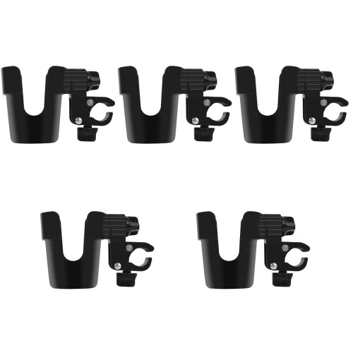 5Pièces Support Bouteille Multifonction Noir Pour Poussette 2