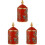 3Pcs Ceramic Tea Container Red Painted Canister for Candy and Sugar 2