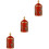 3Pcs Ceramic Tea Container Red Painted Canister for Candy and Sugar 5