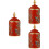 3Pcs Ceramic Tea Container Red Painted Canister for Candy and Sugar 6