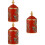 3Pcs Ceramic Tea Container Red Painted Canister for Candy and Sugar 7