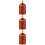 3Pcs Ceramic Tea Container Red Painted Canister for Candy and Sugar 8