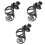 3Pièces Support Noir Rotatif Pour Poussette Bébé 2
