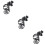 3Pièces Support Noir Rotatif Pour Poussette Bébé 8