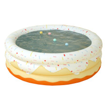 Inflatable Swimming Pool 90CM Yellow, Family Pool for Kids and Adults with Quick Inflation Setup