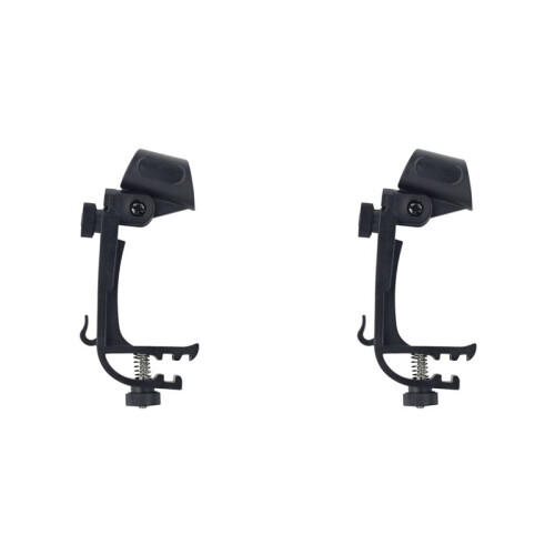 2X Snare Percussie Clip Zwarte Drum Microfoon Microfoon Rand Klem Houder Drum Accessoires