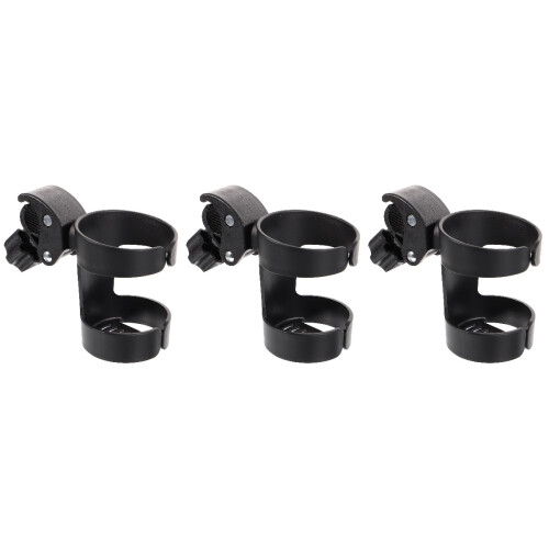 3Pièces -Gobelets Poussette PP Noir Rotatif Multiusage 2