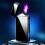 USB Rechargeable Plasma Arc Lighter with Dual Windproof Flameless Ignition and Touch Sensor Display Black 2