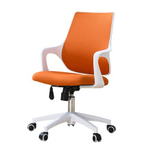 Ergonomic Back Mesh Office Chair with Lumbar Support, Adjustable Height and Armrests, White Yellow