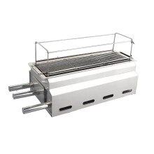 Portable Stainless Steel Charcoal Grill for Camping, Tabletop BBQ Smoker for Outdoor Cooking 3‑5 People