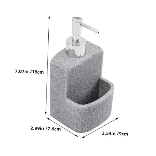 Soap Dispenser with Integrated Sponge Holder for Kitchen Sink, SpaceSaving Design 1