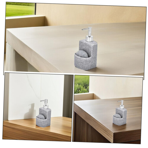 Soap Dispenser with Integrated Sponge Holder for Kitchen Sink, SpaceSaving Design 2
