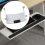 Under Desk Keyboard Tray Adjustable Pull Out Platform with Smooth Sliding Action Space Saving Design White 4