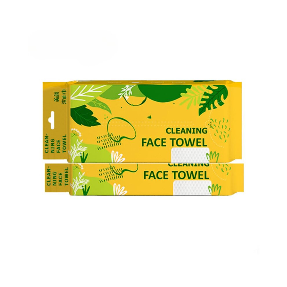 Disposable Face Towel for Sensitive Skin, Gentle Nonwoven Makeup Removing Facial Towels, 60 Count Pack (2pcs)