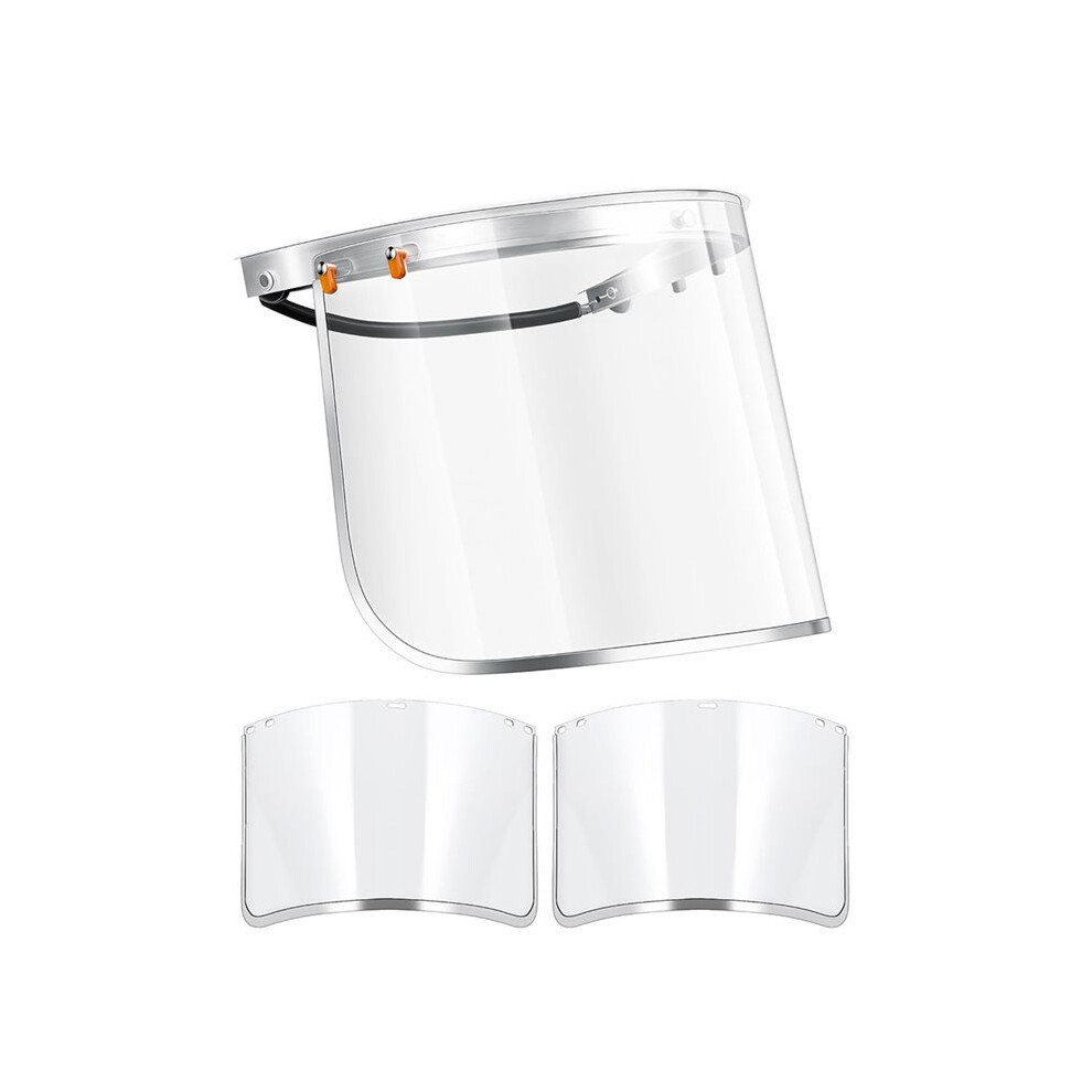 Aluminum Face Shield Adapter With 3 Pcs Safety Faceshield Replacement Visors For Cap-Style Hard Hat Safety Face Shield 6033081042427