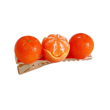Cute Orange Fruit Hair Clips for Girls Women, Trendy Resin Hair Barrettes with Durable Metal Clip