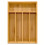 Bamboo and Fork Box, Partition Board Box, Silverware Tray Organizer, Kitchen Organizer for Flatware Cutlery and Silver 1