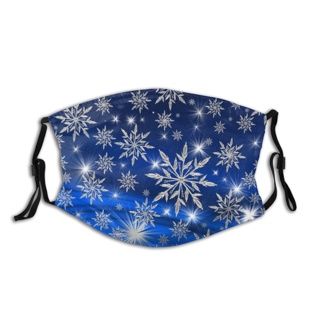 Merry Christmas Face Mask with Filters, Washable Reusable Breathable Holiday Face Cover for Adults