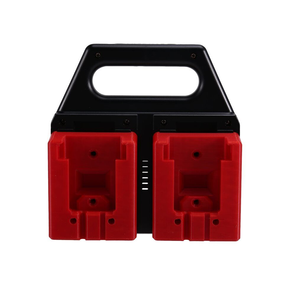 4-Slot Battery Carrying Holder For 18V, Battery Storage Organizer Rack Batteries Caddy With Handle Non-Slip 4713120629711