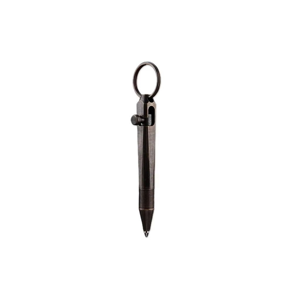 Brass Quick Release Writing Pen Keychain Business Signature Ballpoint Pen Student Office Stationery Vintage Copper 6032476641627