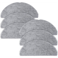 6 Pack Microfiber Mop Cloths for Q7 M5 / Q7 M5+ / Q7 L5 / Q7 L5+ Robot Vacuum Cleaner, Reusable Mop Cloths