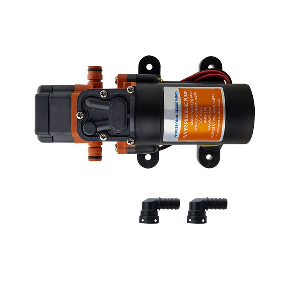 Dc12v 40Psi Motorhome Booster Diaphragm Pump Boat Self-Priming Pump,High Pressure Cleaning,Irrigation,Beverage Machine 6032073235274