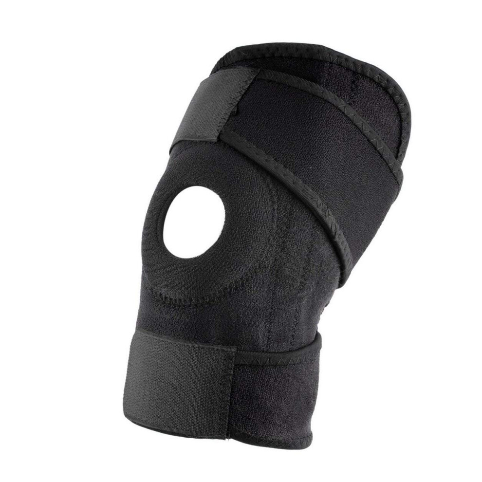 Black Adjustable Neoprene Knee Support Brace With Strap For Sports Running Gym Â Elastic Patella Pad