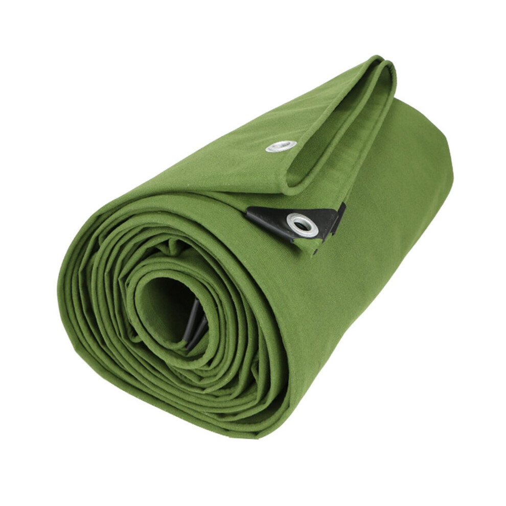 10X30 Waterproof Heavy Duty Canvas Tarp, 35 Mil Thick Outdoor Cover With Rustproof Grommets 9330225513308