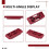 Mounting Feet for  Packout -16 Pack,for  Packout Accessories,Feet Mounting System,Red 6