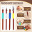 4Pcs Pottery Carving Tool Set Sculpture Scraper  Modelling Tools Red Pear Wood Texture Handle 3