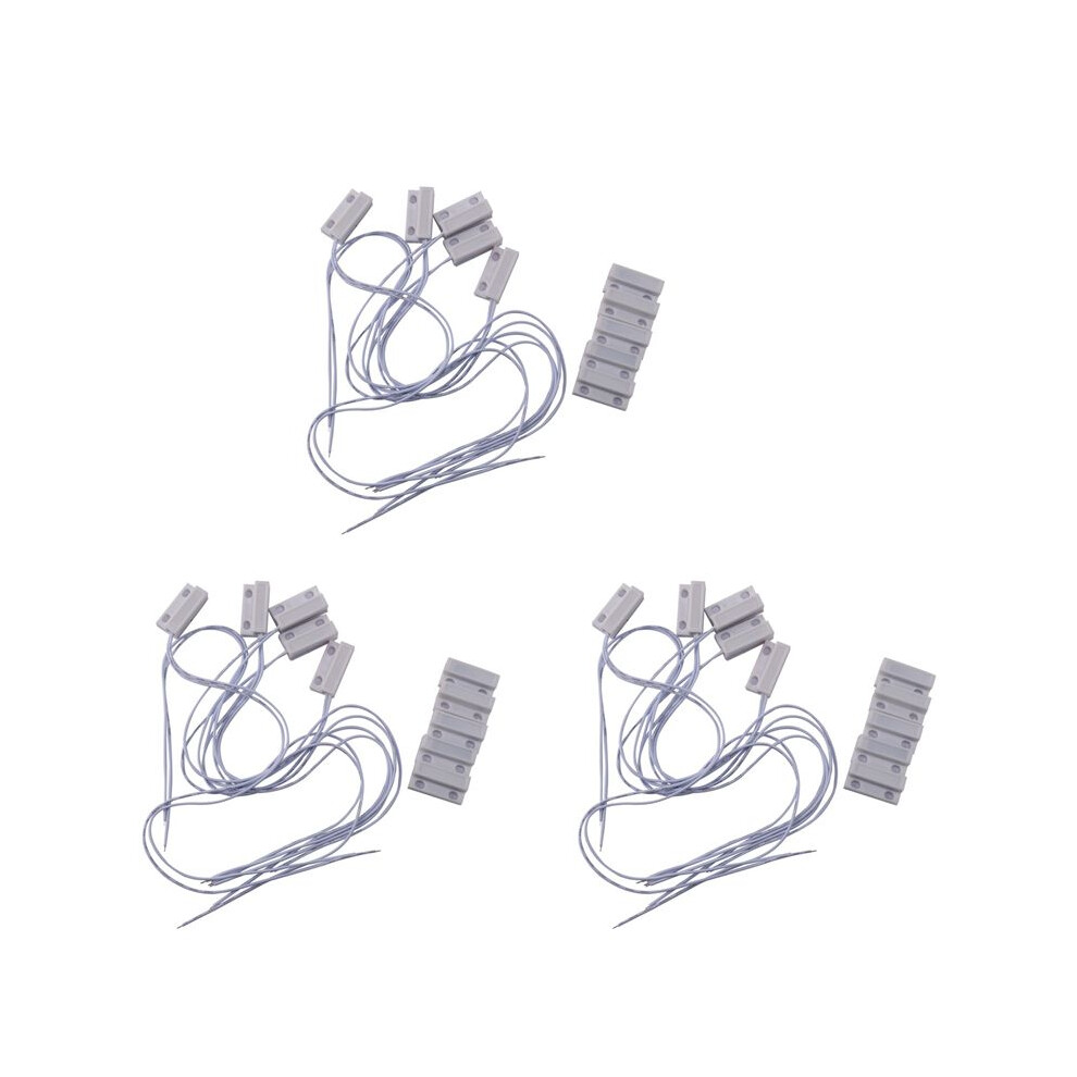 15 Pcs Mc-38 Wired Door Window Sensor Magnetic For Home Alarm System,When Sensor Together,Normally Closed Nc 6031337229455