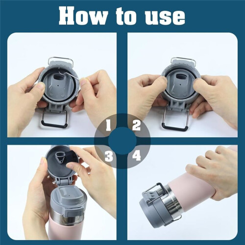 Replacement Stopper and Replacement Gasket, for  Quick FLIP GO 24/36oz Water Bottle Lid 1