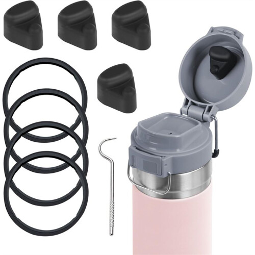 Replacement Stopper and Replacement Gasket, for  Quick FLIP GO 24/36oz Water Bottle Lid 2