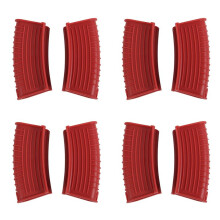 Thickened Silicone Pan Handle Cover Insulation Cover Pan Ear Clip Cast Iron Pan Frying Pan Wok Handle Holder,Red,8PCS
