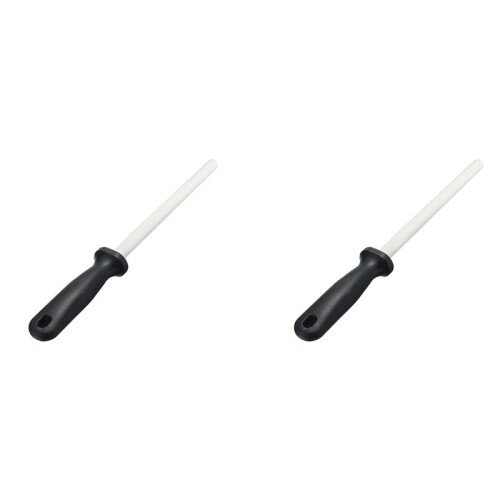 2X 13 Inch Ceramic Corundum Sharpener Rod Stick Bar for Blade Sharpening Kitchen Tool