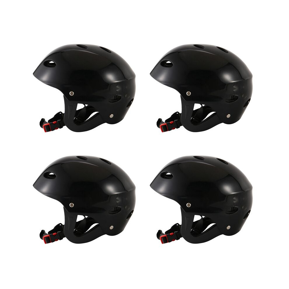 4X Safety Protector Helmet 11 Breathing Holes For Water Sports Kayak Canoe Surf Paddleboard - Black 6032990698008