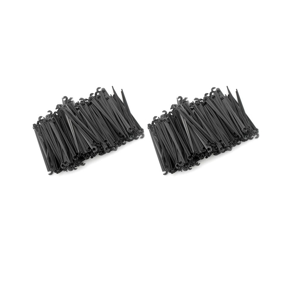 Irrigation Drip Support Stakes 1/4 Inch Tubing Hose For Vegetable Gardens Flower Beds Herbs Gardens 400 Pack Black 6032999203838