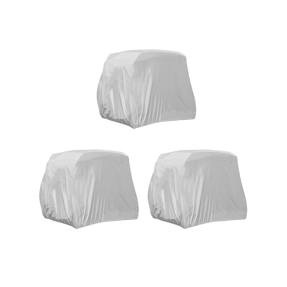3X 4 Passenger Cart Cover 210D Oxford Waterproof Dustproof Roof Enclosure Rain Cover For Ez Go, Club Car, Brecantia