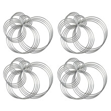 80 Pieces Metal Dream Catcher Rings Hoops Steel  Silver Rings for Crafts,Macrame and Other DIY Projects in 5 Sizes