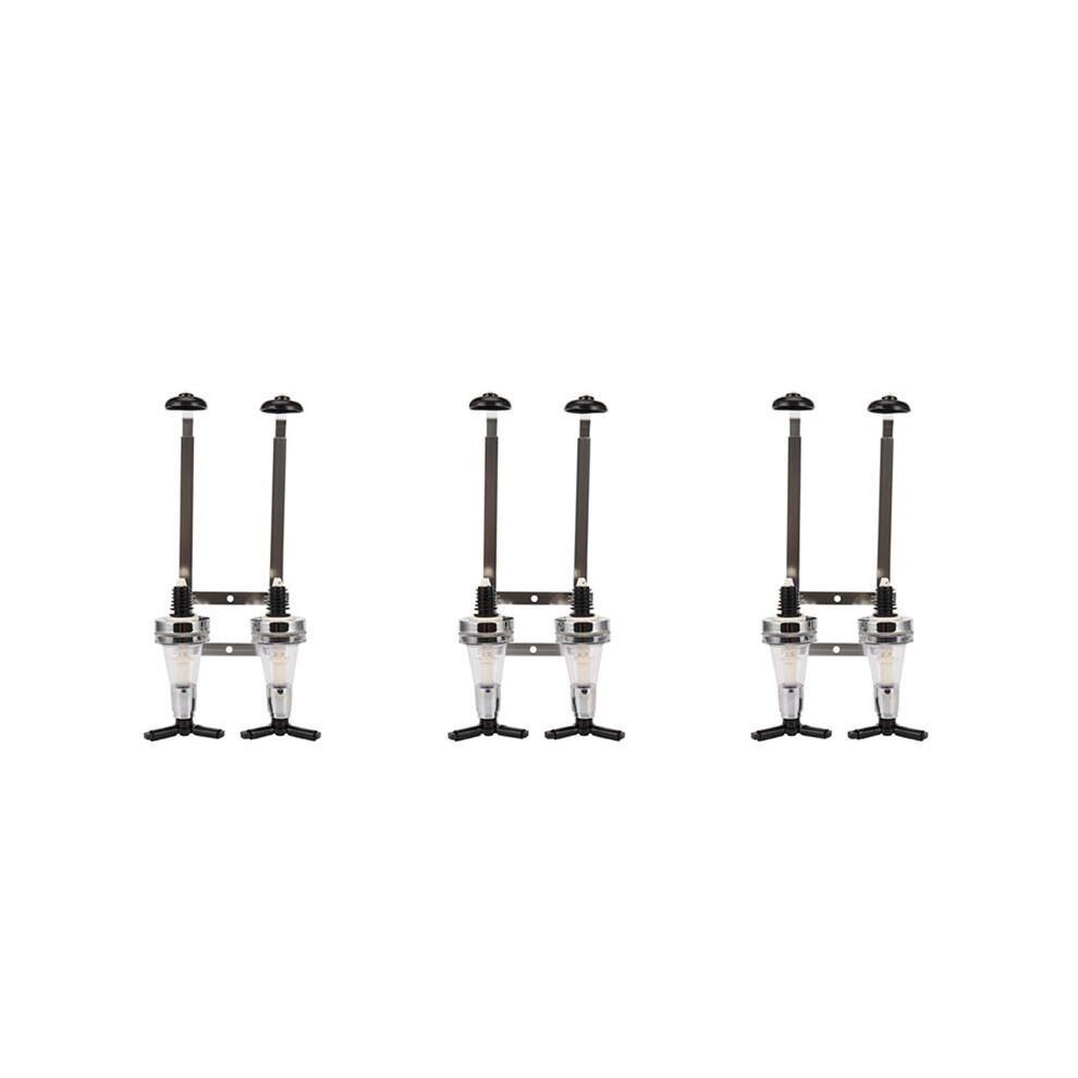 3X 2 Bottles Wine Alcohol Shot Dispenser Pourer Rack Liquor Drinks Wall Bar Mounted 6031861941717