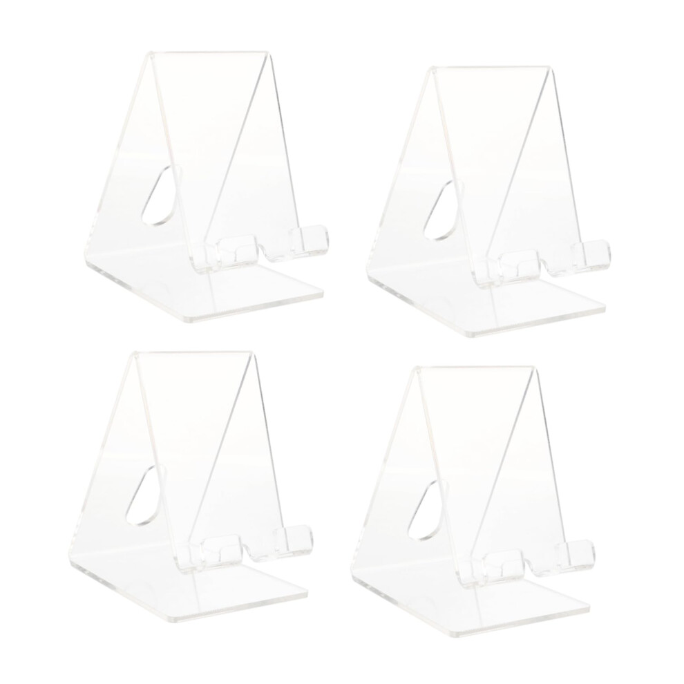 4Pcs Clear Acrylic Phone Stand Transparent Minimalist Display Holder For And Retail 9351714655798